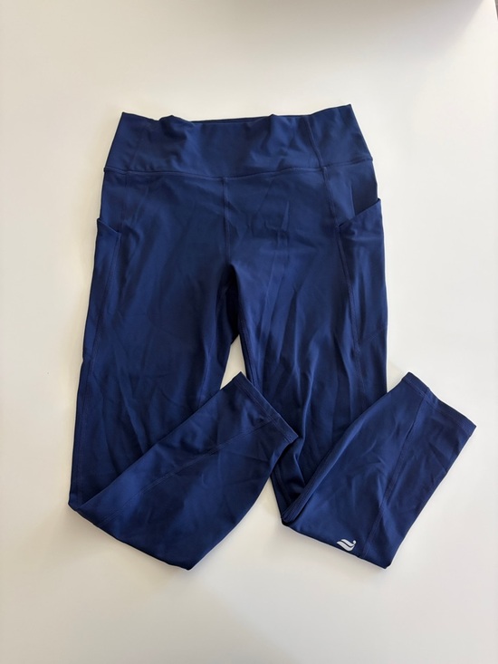 Fabletics Pants - Fabletics Navy Blue High-Waist Pure Luxe Leggings with Side Pockets